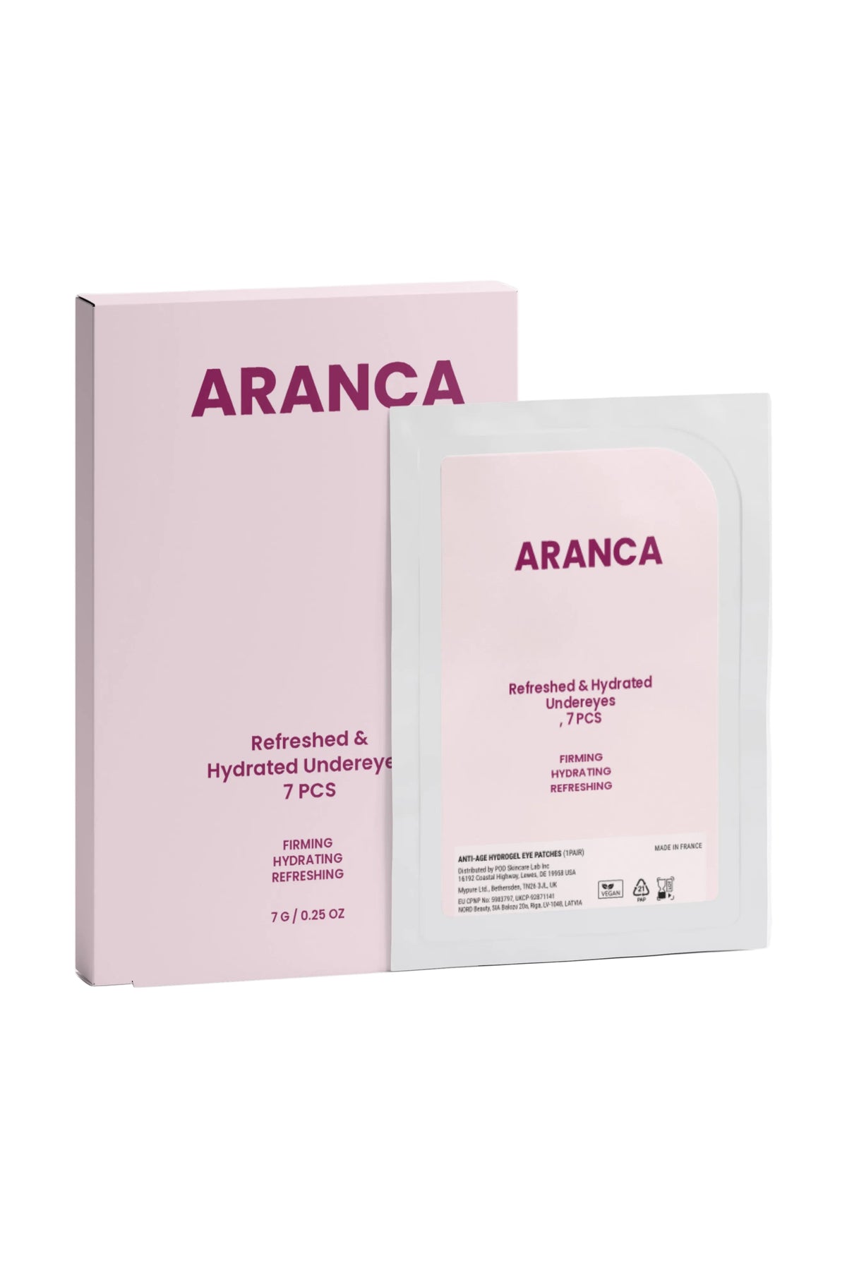 Refreshed and Hydrated Undereyes – Anti-Age Hydrogel Eye Patches, 7 paar