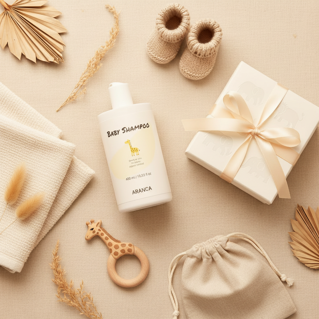 Aranca Gentle Baby Shampoo Flatlay