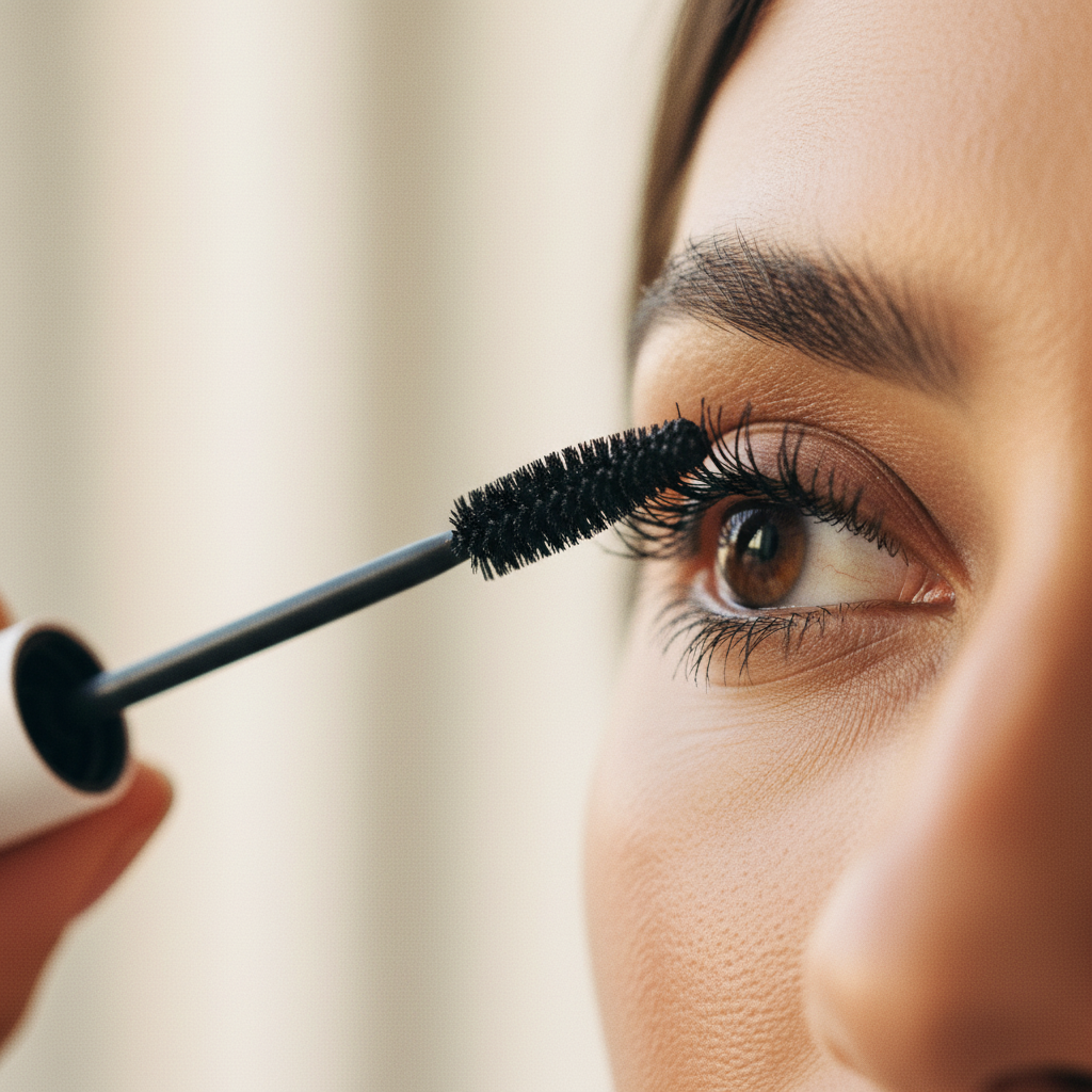 Mascara – Close-up applicatie met borsteltje